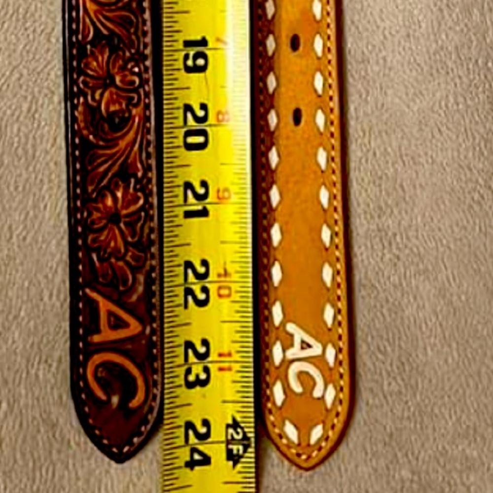 Leather kids belts